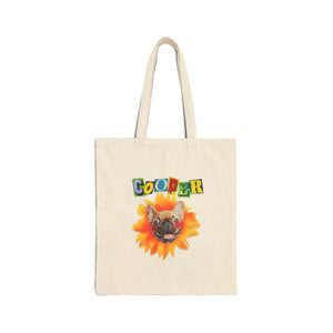 Sunflower Collage custom pet portrait — Cotton Canvas Tote Bag